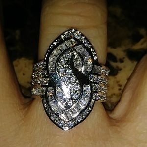 925 SS WHITE SAPPHIRE RING